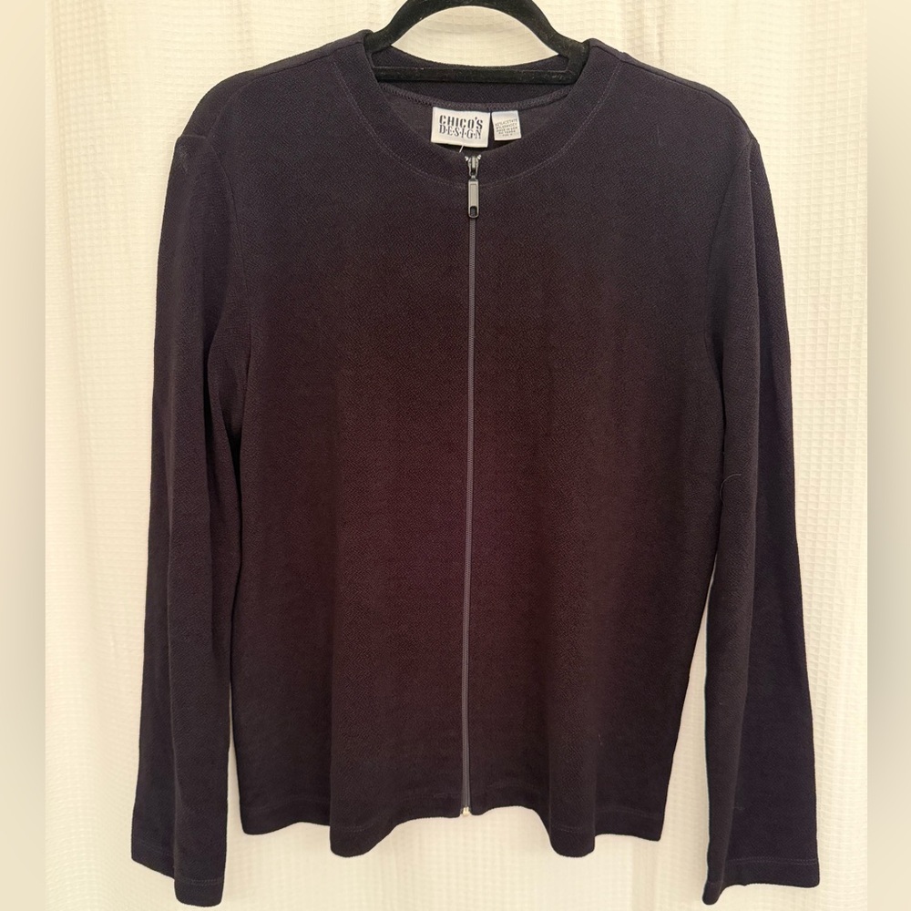 Chico's Black Zip-Up Jacket